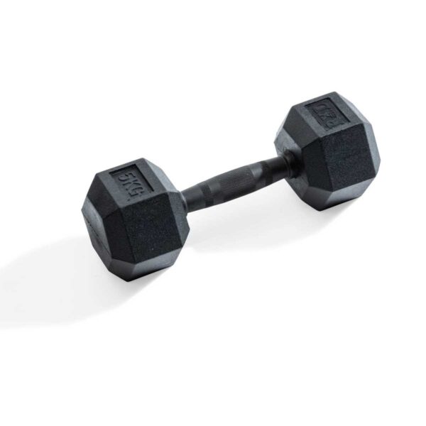 Hexagonal dumbbell 5kg Black