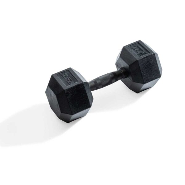 Hexagonal dumbbell 12,5kg Black