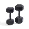 Hexagonal dumbbell 2,5kg Black - Image 2