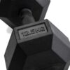 Hexagonal dumbbell 2,5kg Black - Image 7