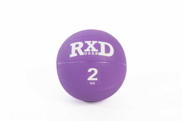 Rubber medicine ball 2kg purple