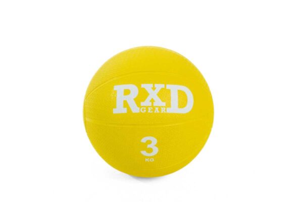 Rubber medicine ball 3kg yellow