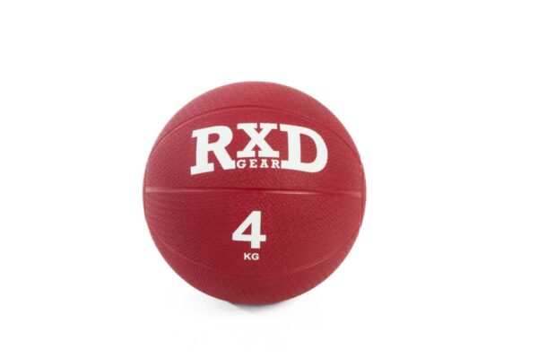 Rubber medicine ball 4kg red