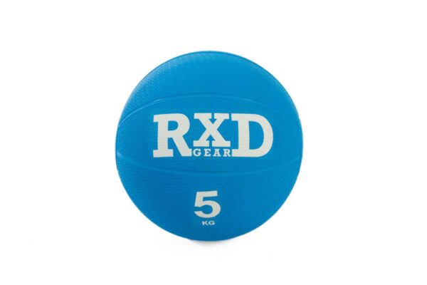 Rubber medicine ball 5kg blue