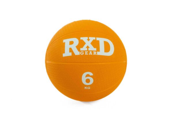 Rubber medicine ball 6kg orange